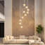 10-Light Chrome Crystal Glass Cluster Pendant – G9, Height Adjustable to 230cm