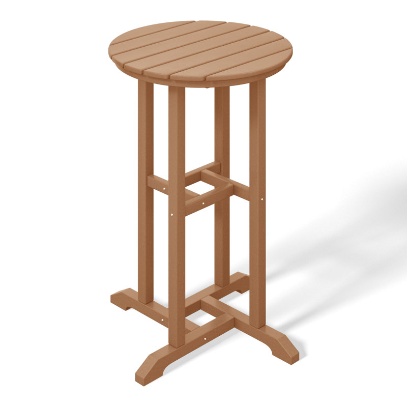 Laguna Round Outdoor Bar Table, Brown