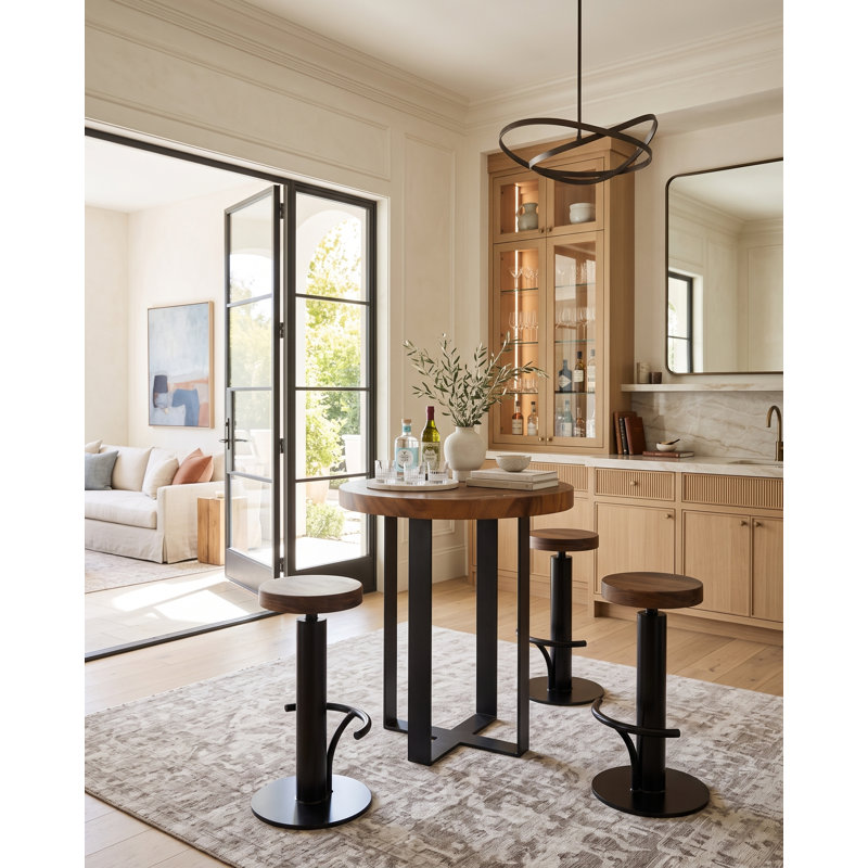 Swivel Solid Wood 30'' Bar Stool