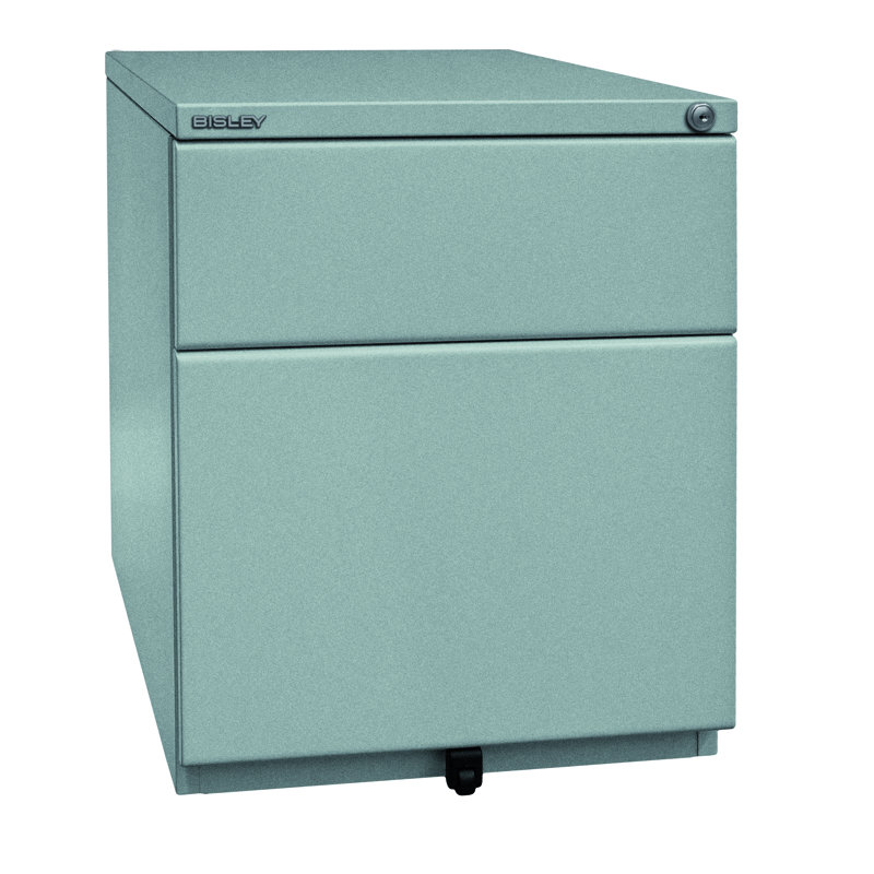 OBA 42cm Wide 2 -Drawer File Cabinet, Silver