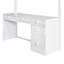 Lit mezzanine double avec échelle, tablettes et bureau