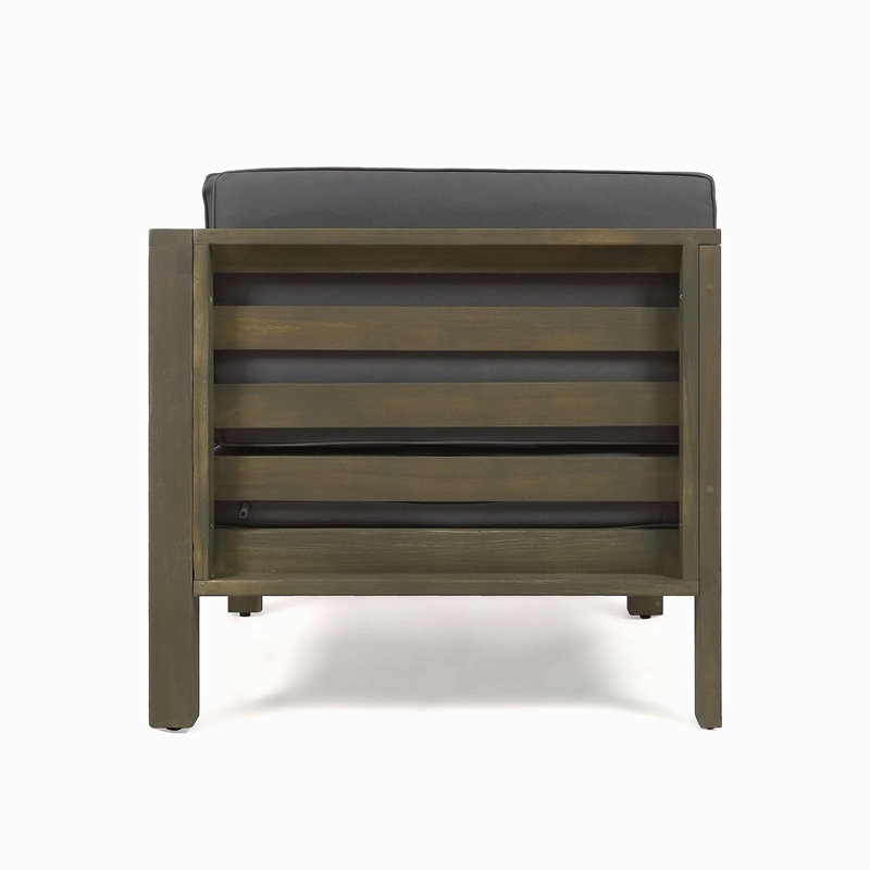 Ensemble de canapé 3 pièces, Coussin gris / cadre gris foncé