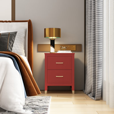 Dibble 45cm W Solid + Manufactured Wood Bedside Table
