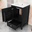 Meuble-lavabo de salle de bain avec lavabo en céramique, armoire à porte à fermeture douce, support de rangement et tiroir-1945868237