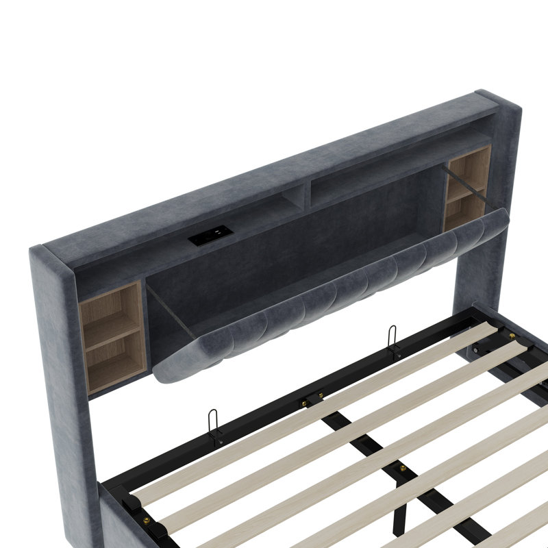 Upholstered Ottoman Storage Bed, European Kingsize (160 x 200 cm)