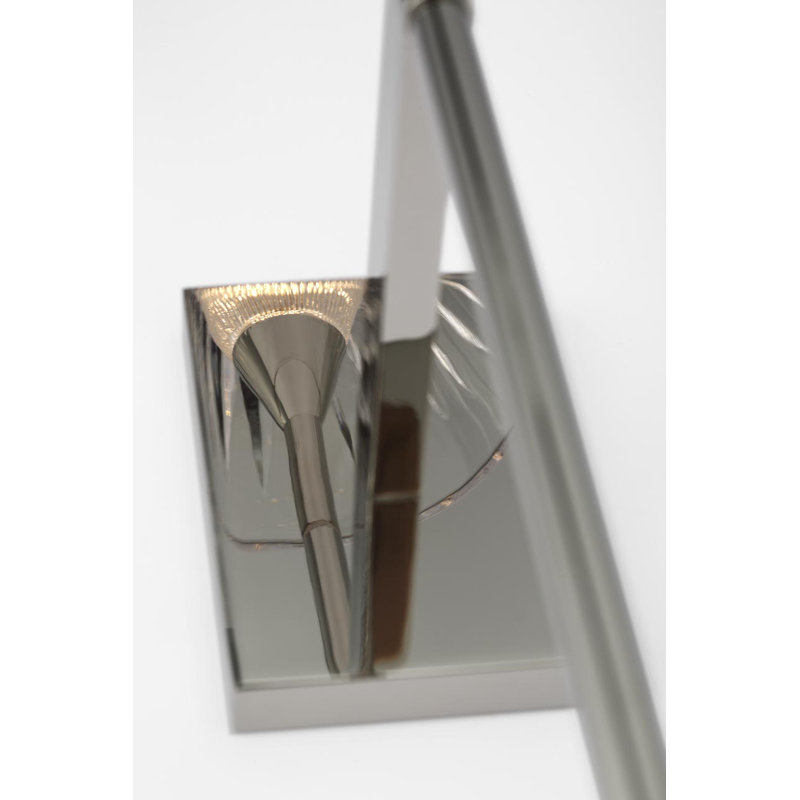 Waterford Blaze Sconce with Clear Crystal, Polished Nickel, 19" H x 5.75" W x 7.75" D