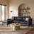 Sorrento Full-Grain Genuine Italian Leather Sectional-1097176763-1193975846