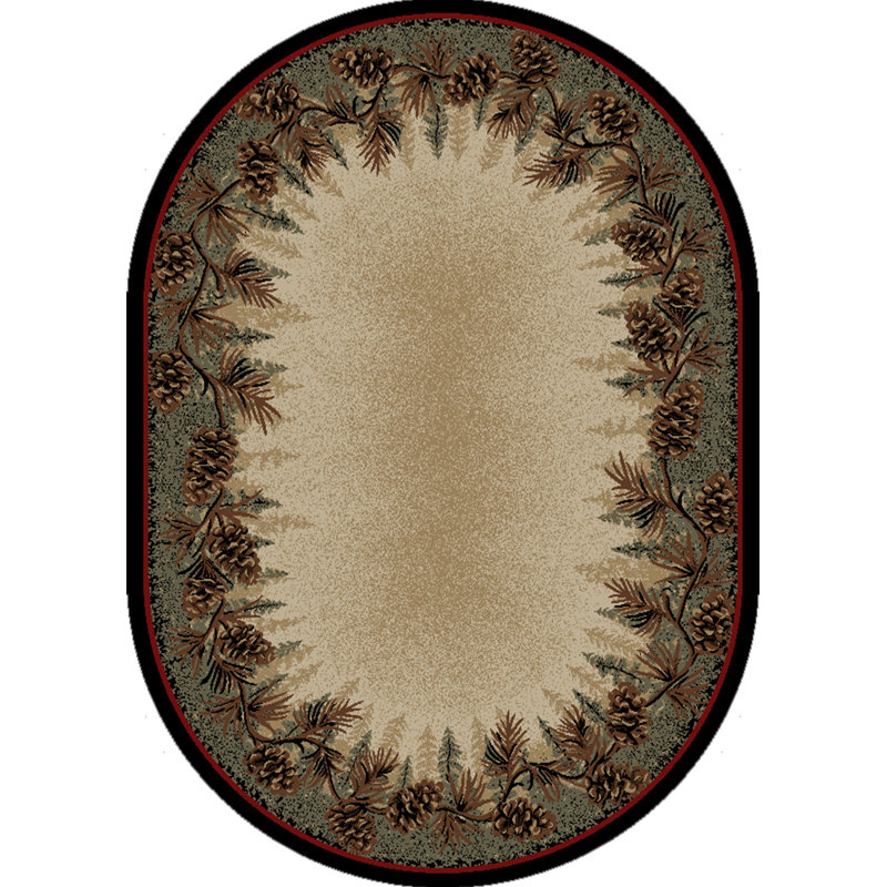 Seagle Floral Indoor Rug, Oval 5'3" x 7'3"