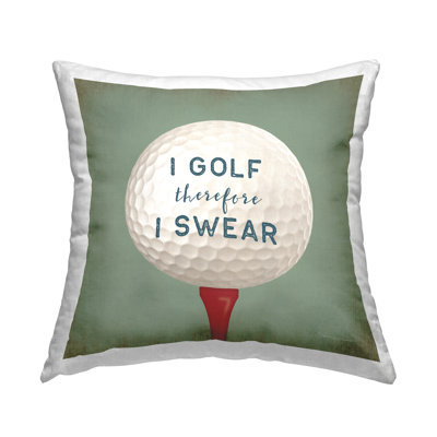 Conception de coussin décoratif «Golf donc je te jure» par Stephanie Workman Marrott