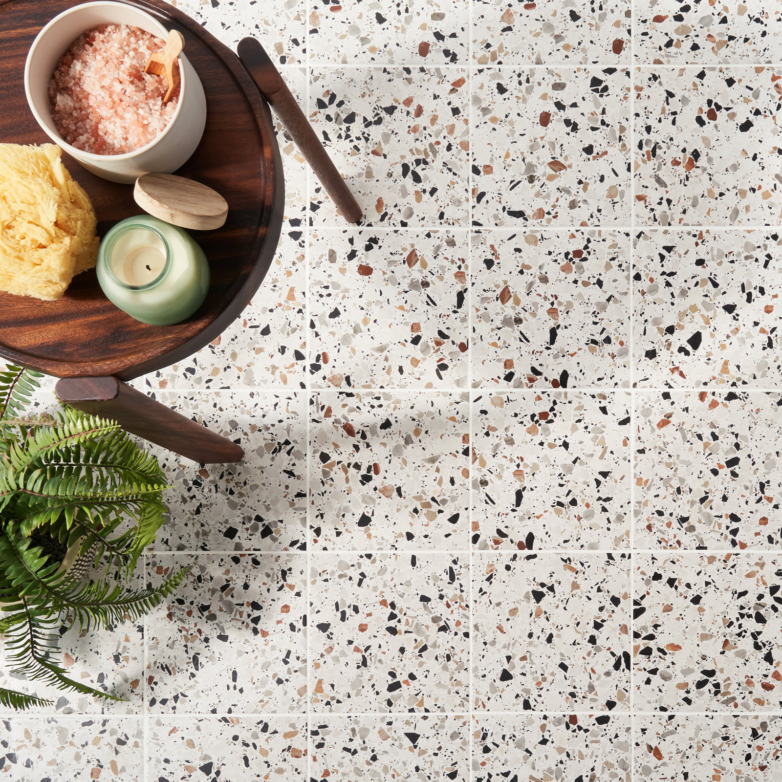 Grist 8" x 8" Porcelain Tile, Light Gray