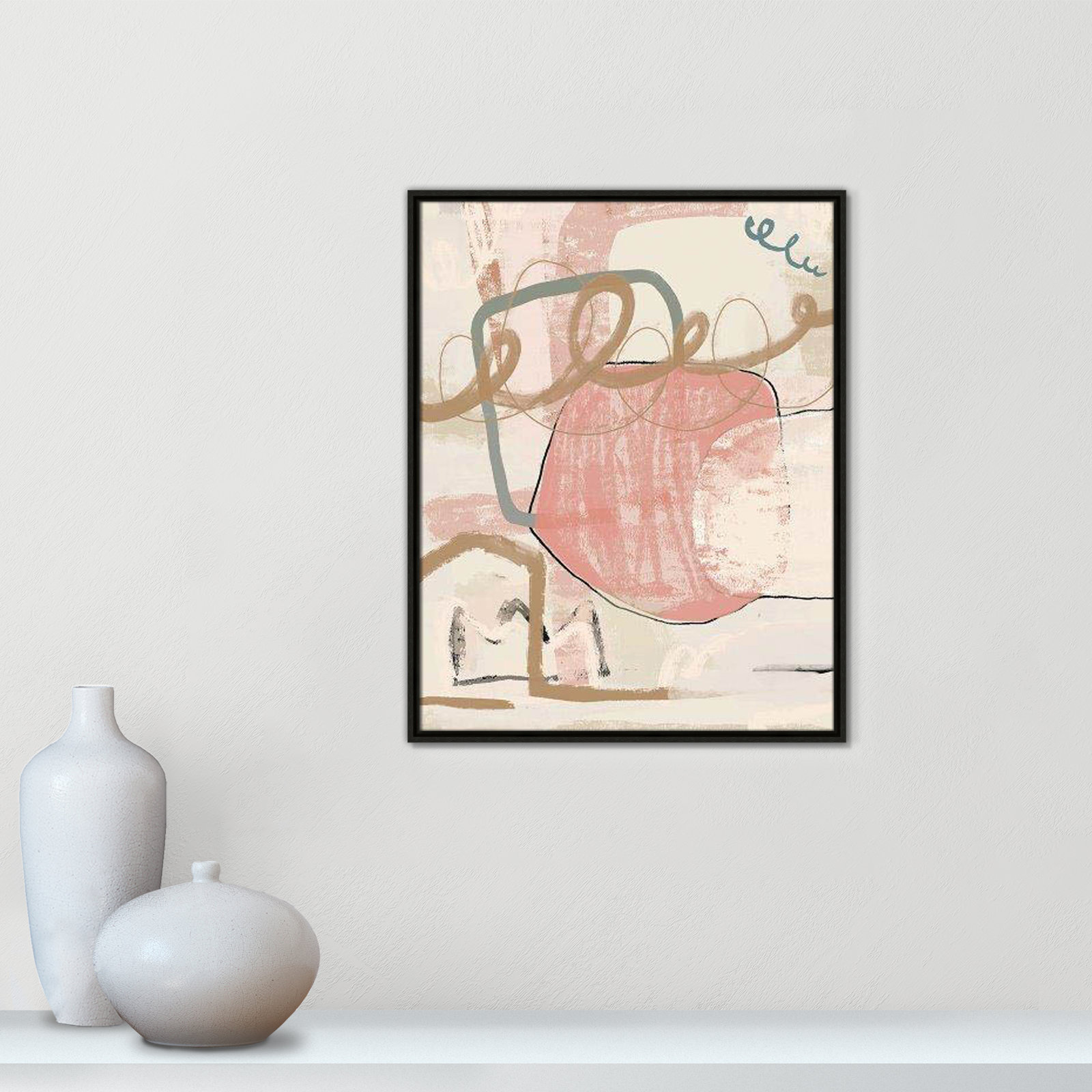 Carlos "Delightful Spring Colors" Print, 29.5" H x 23.5" W x 2" D, Espresso Floater Framed