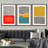 Abstract Vibrant Color Blocks " Mid-Century Color Blocks And Spirals " 3 - Pieces-91259851-91259850