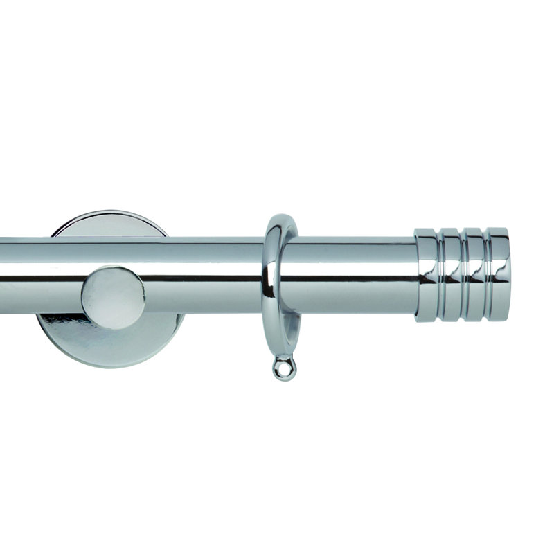 Anusoya 2.8cm Single Pole, Chrome, 2.8cm H x 240cm W x 2.8cm D