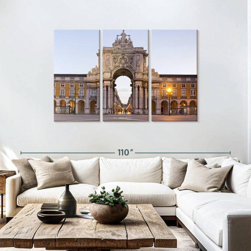 Nicci Praca De Comercio Lisbon, 48" H x 74" W