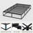 Chic 10-inch Black Matte Metal Spring Box With Easy Assembly-271911675