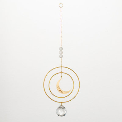 Croissant de lune lune avec pierre blanche