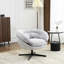 Chaise pivotante 360 en chenille grise - Offrez un soutien optimal à votre décor pour créer une chambre à coucher élégante-717027368
