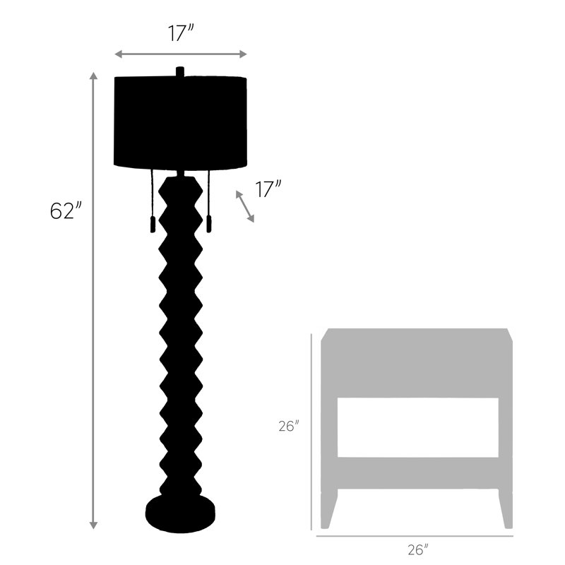 Kodi 62'' Traditional Floor Lamp | Elegant Lighting