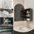Arched Medicine Cabinet With Led, Lighted Bathroom Medicine Cabinet Mirror With Anti-fog, No Assembly Required, Recessed Or Surface Mount-1995380695-1995380692