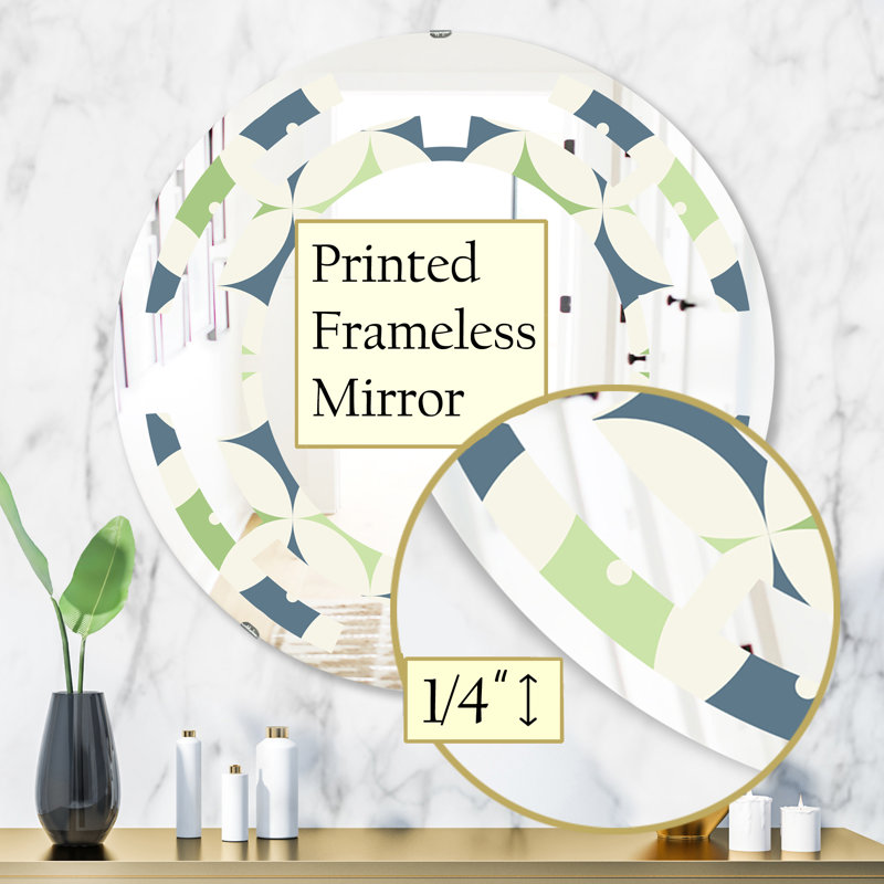 Miroir mural à cadre géométrique v artisanat, H 31,5 po x l po
