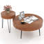 Ensemble de 2 tables basses d'appoint Farmhouse