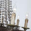 Lustre empire en forme de bougie à 8 lumières style perle