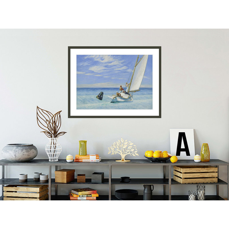 «Ground Swell» par Edward Hopper - impression giclée sur cadre, H 31,93 po x l 41,5 po