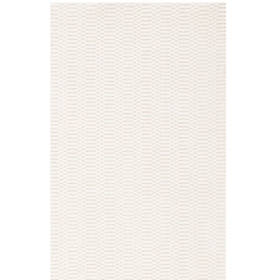 Tapis beige en laine / jute / coton tissé à la main Hafiz