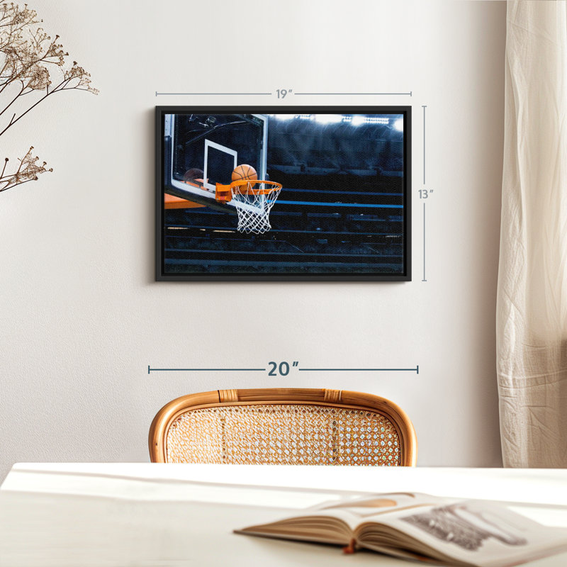Impression sur toile Basketball Hoop Ball, H 13 po x l 19 po