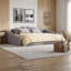 Queen-Sized Upholstered Daybed with Silver Nailhead Accents-1797355702