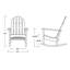 Chaise berçante classique Adirondack POLYWOOD-18829