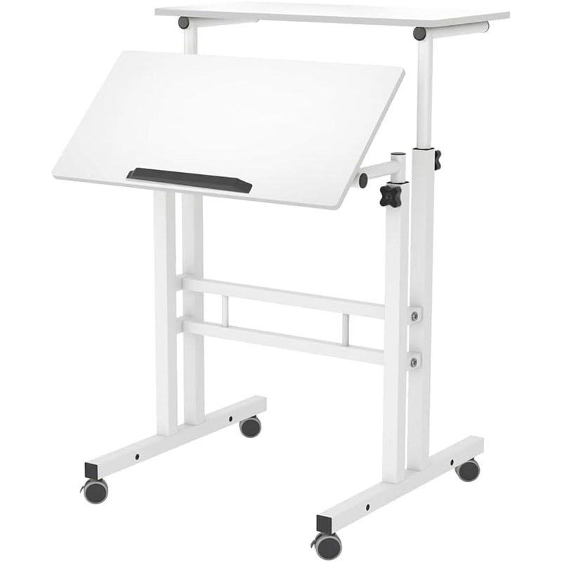 Adjustable Computer Desk, White