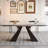 Modern Extendable Sintered Stone Dining Table With 8 Boucle Upholstered Chairs Set-120138419