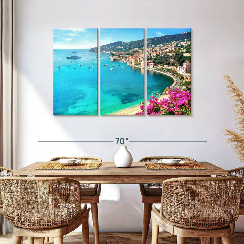 Plage côtière Gillard Villefranche-Sur-Mer, H 36 po x l 57 po