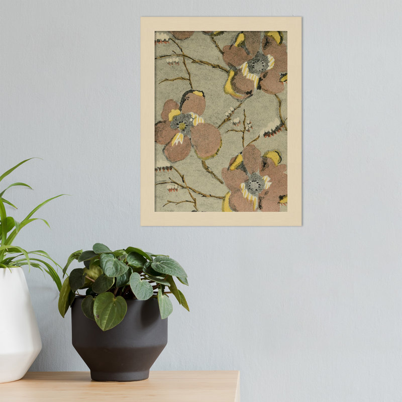 Delicate Floral Pattern II by Baxter Mill Archive, Brown, 33" H x 25" W