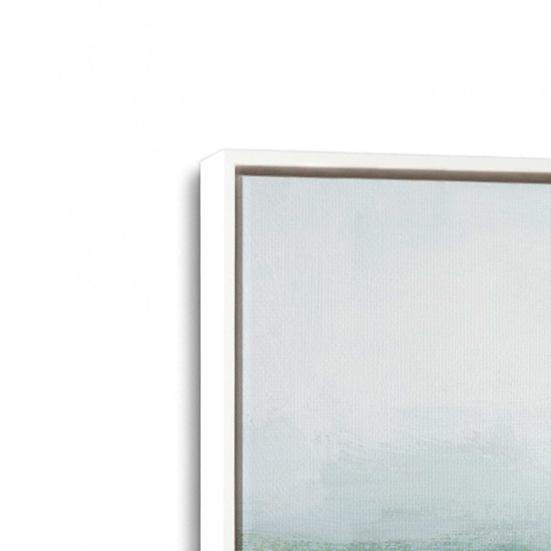 «Gentle Aqua Ocean I», H 24,75 po x l 24,75 po, Blanc opaque
