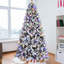 Flocked Christmas Tree with Colourful LED Lights, G45 Balls, Realistic Needles, Memory Wire Branches, Multiple Lighting Modes and Stable Stand-33596902