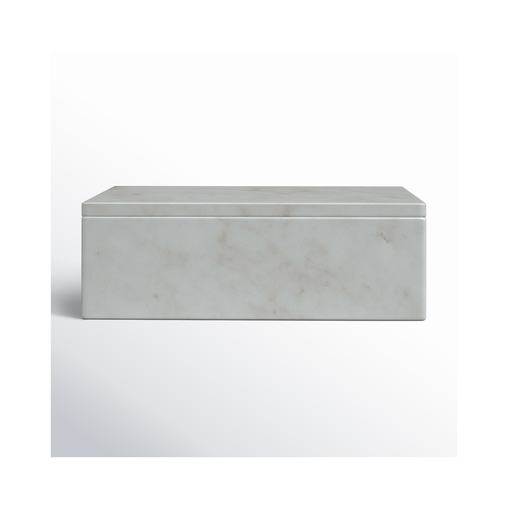 Matheson Handmade Marble Decorative Box, White