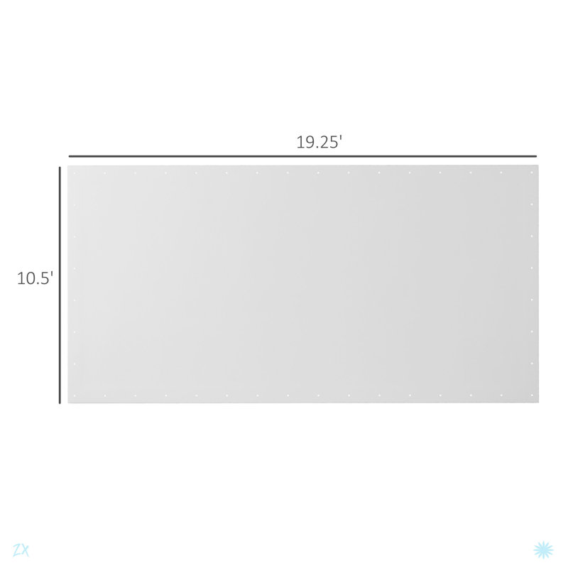 Housse pour auvent de remplacement pour abri d'auto 10 'x 20' Outsunny, Blanc