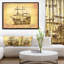 Bateau brun ancien en mouvement - impression-26695276-34273189