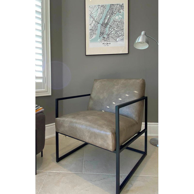 Fauteuil Analiese, Polyuréthane gris