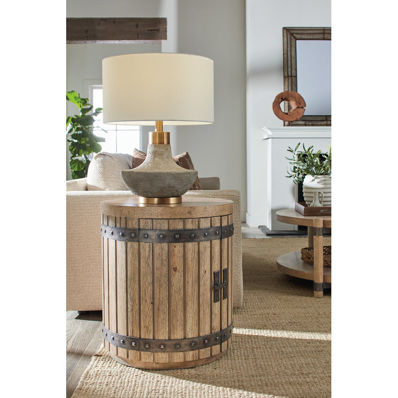 Vineyard Row Wine Barrel End Table