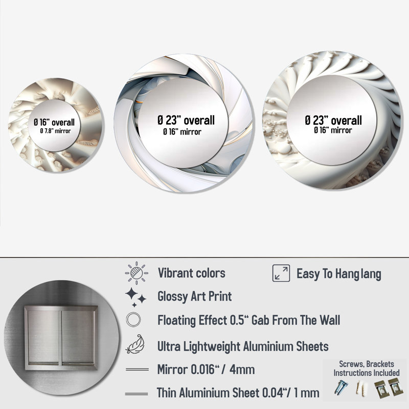 Kasimira Metal Round Mirror