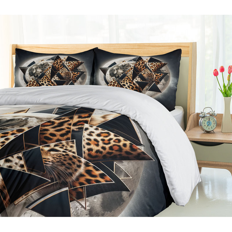 Leopard Duvet Cover, Queen Duvet Cover + 2 Standard Shams