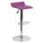 Murphy Vinyl Adjustable Height Barstool with Solid Wave Seat and Chrome Base-833214622
