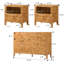 Ensemble de chambre à coucher 3 pièces avec 2 tables de chevet et commode 6 tiroirs