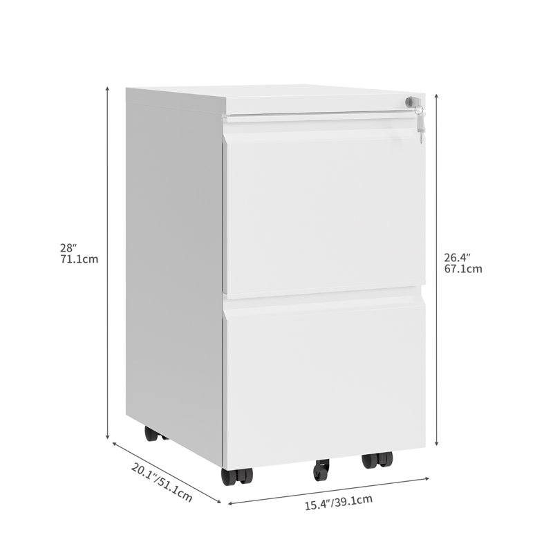 2 Drawer Garage Mobile Storage Cabinet Tool Chest