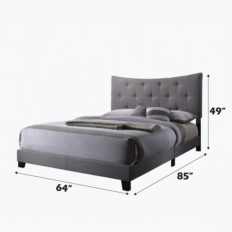  Samos Gray Fabric Queen Bed