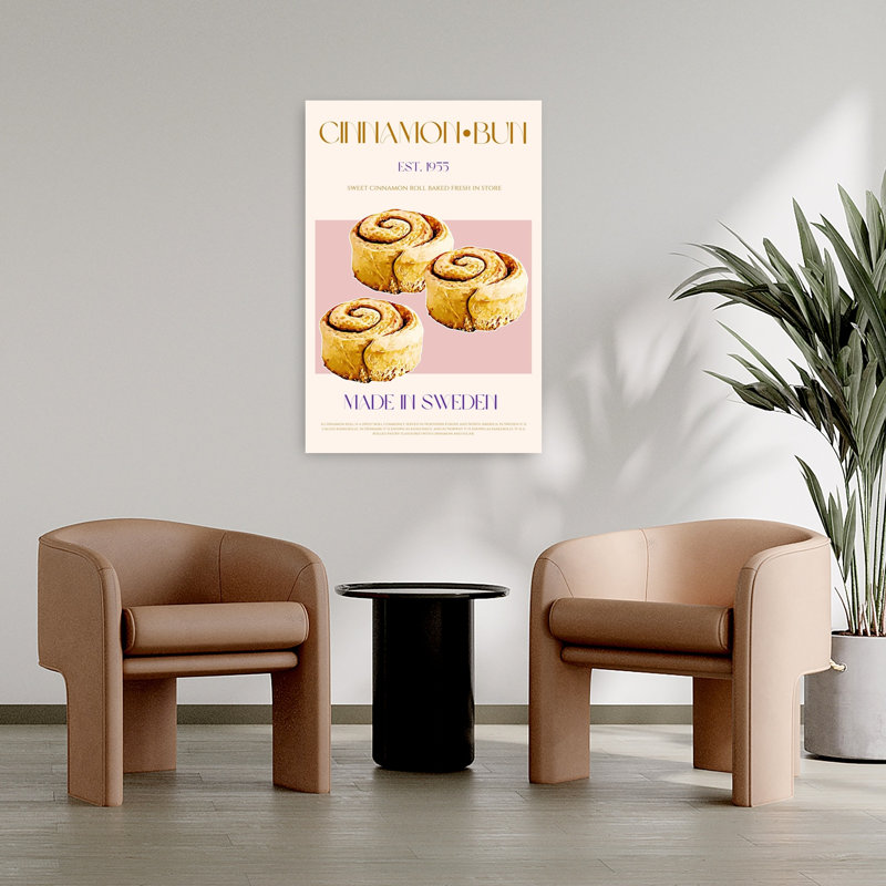 Suédois à la cannelle suédoise, art mural classique contemporain, H 36 po x l 24 po