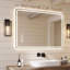 40" x 32" Frameless Rectangular LED Bathroom Vanity Mirror with Defogger Front Lit Dimmable Wall Mounted Smart Mirror